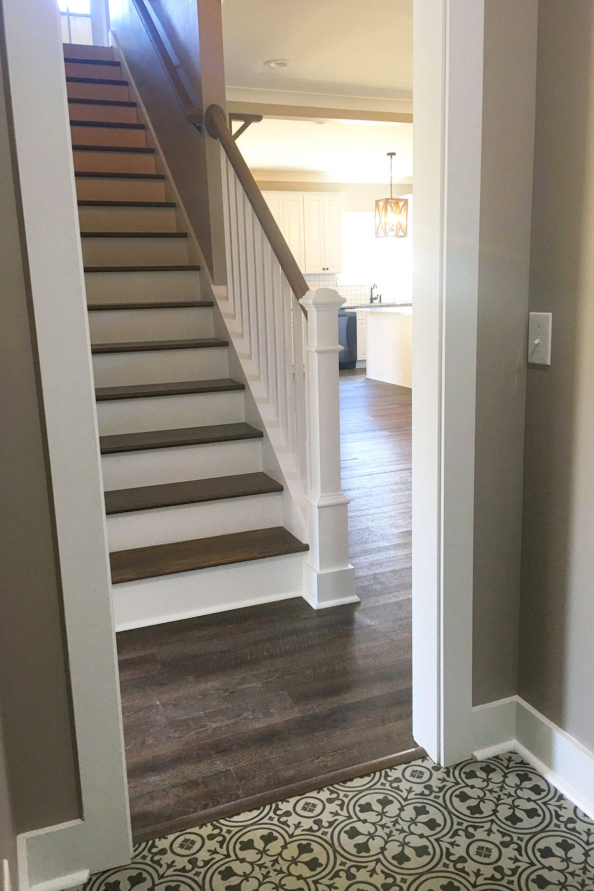 trumark construction custom home valleydale stairs
