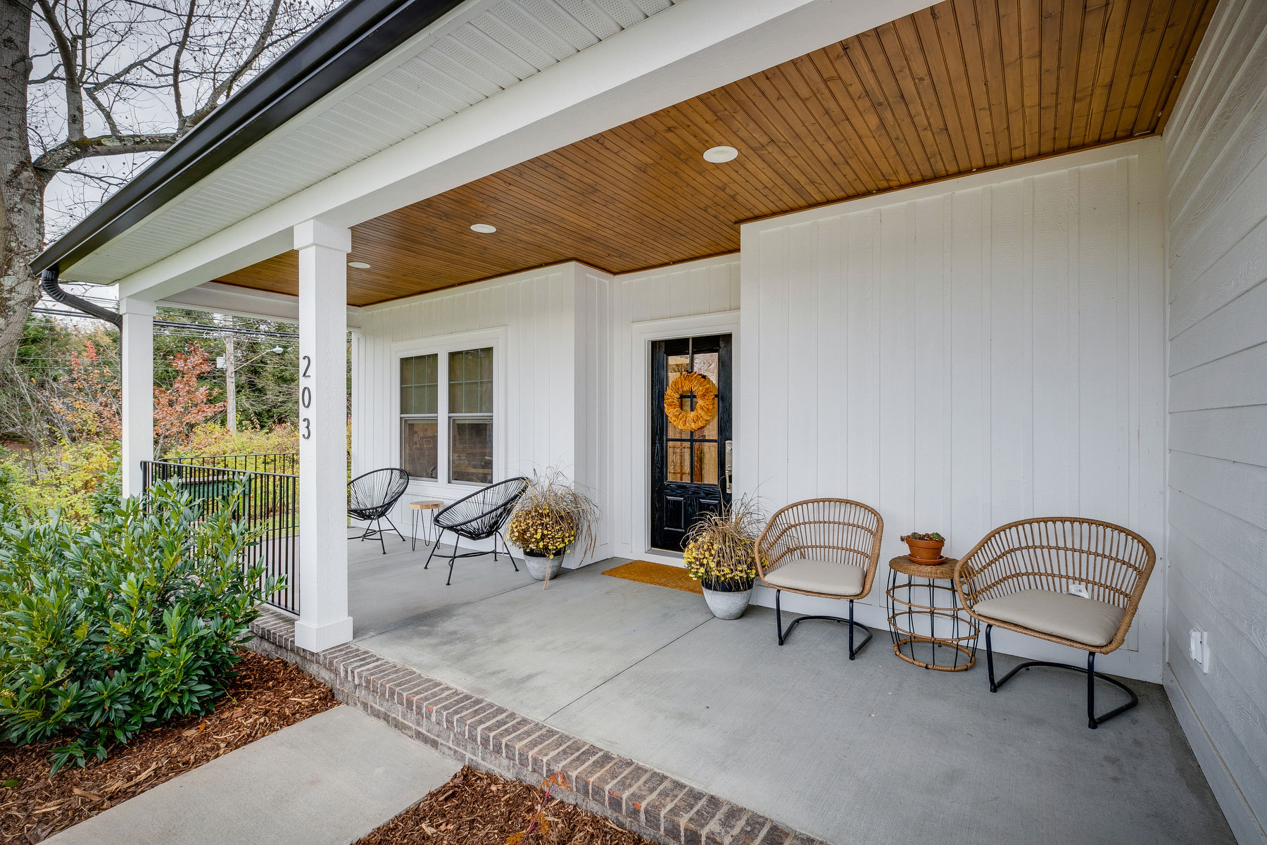 trumark construction custom home riverwatch front porch