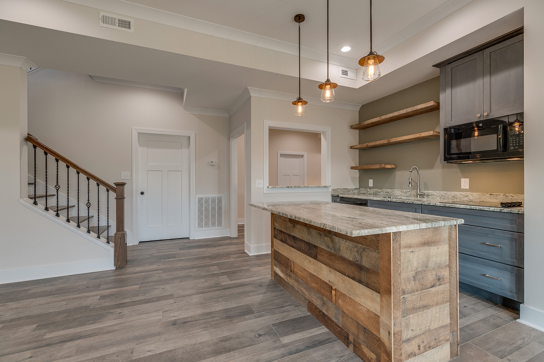 trumark construction custom home kinchloe mill basement kitchenette