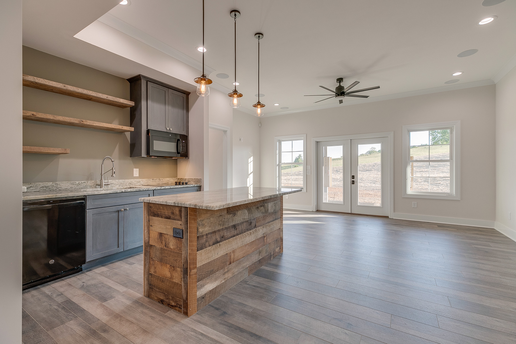 trumark construction custom home kinchloe mill basement kitchenette