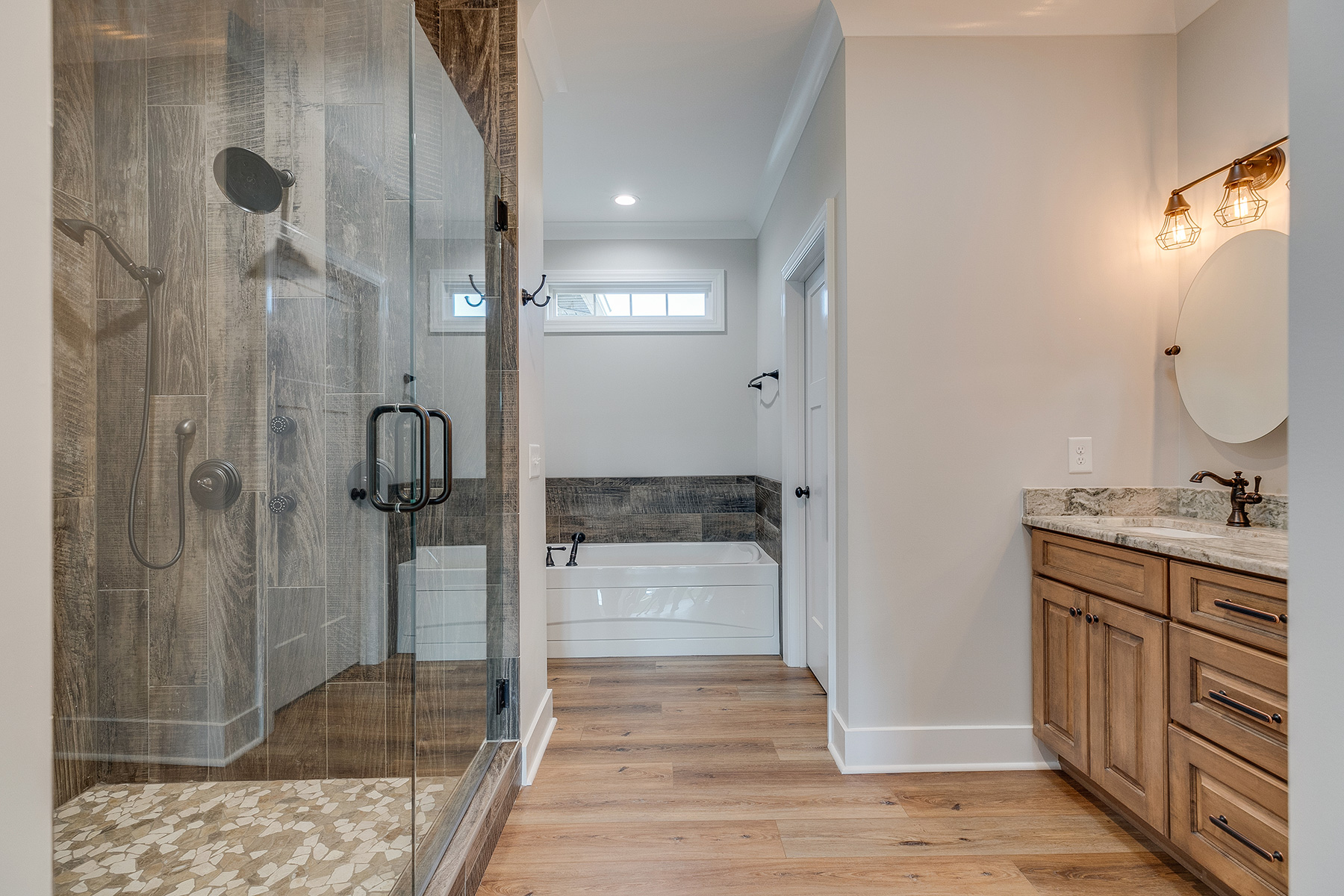 trumark construction custom home kinchloe mill master bathroom