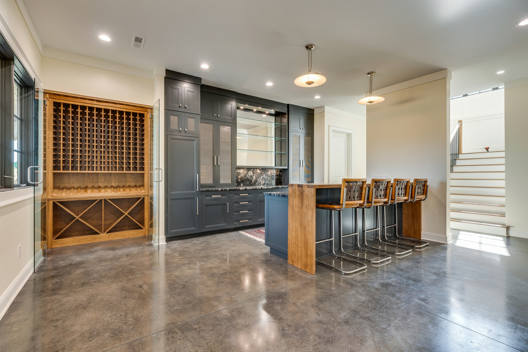 trumark construction custom home mountain vista basement kitchen