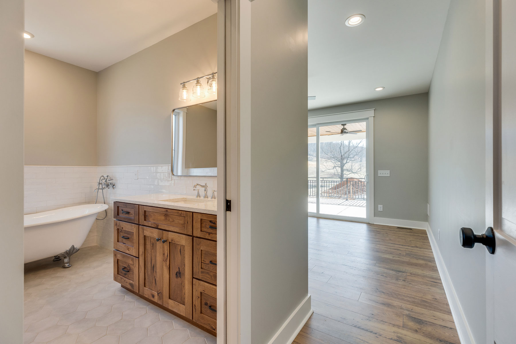 trumark construction custom home trails end master suite