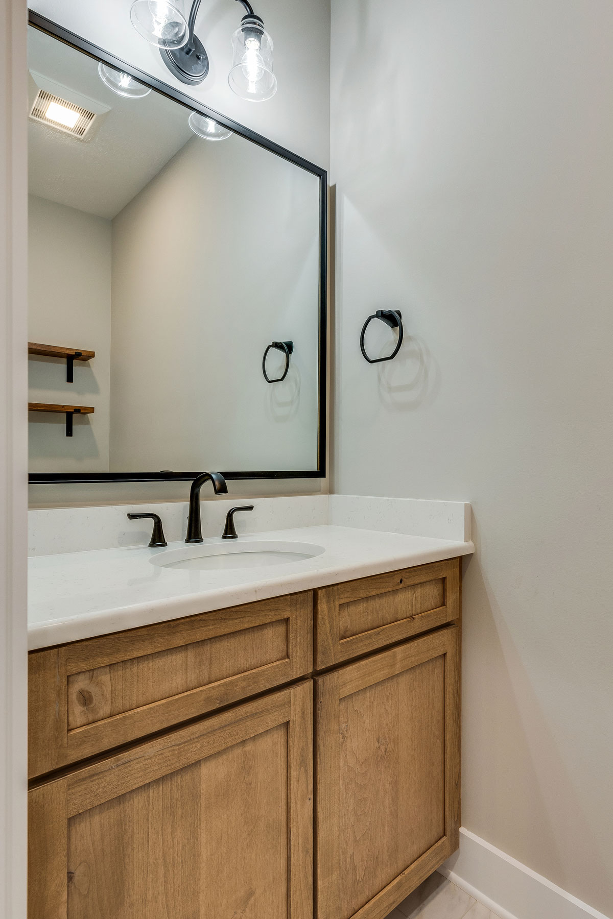 trumark construction custom home powder bathroom